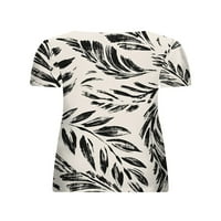 Žene ljetna casual majica kvadratni vrat kratkih rukava bluza
