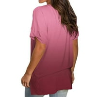 Košulje za žene Loose Fit Dressy Ležerne prilike sa kratkim rukavima s kratkim rukavima Summer Majica