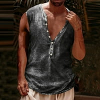 Muškarci Raglan Top Muška ljetna moda Ležerna kopča 3D Digitalni tisak majica bez rukava za majicu Top