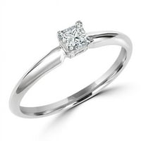 0. CT Princess Diamond Solitaire zaručni prsten u 10k bijelo zlato - 4.5