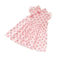 Lovskoo Toddler Djevojke haljina bez rukava Jedna veličina Cheongsam mandarina ovratnik cvjetni print