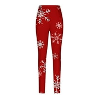 Božićni uzorni uzorke uzorak za žene - Buttery Mekani temminijski kontrolni hlače za vježbanje joge