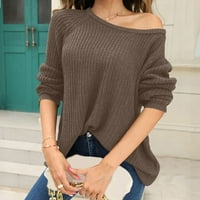 Vučena žena jesen džemperi preveli su džemper s dugim rukavima Ženski kabel pleteni pulover Ležerne
