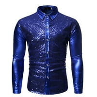 Muške majice Muškarci Jesen rever Cool Secqured COOL FULL COACING Process Plesna majica Tamno plava