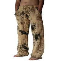 Bomotoo muškarci Vintage dno širine noge sa džepovima Loungeward Yoga Casual Color Block pantalone KZ-