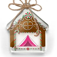Ornament tiskan jednostrana dječja dizajna ružičasti kamp šator božićno neonblond