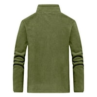 4xL muška kaput muns jesen i zima labav modni casual čvrsti džemper gornja košulja za dno zip up jakna