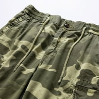 Cacommmark PI muške kratke hlače za muške ljetne casuflage na otvorenom džepovima dugme sa zatvaračem