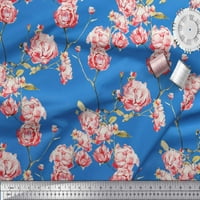 Soimoi Rayon tkanina cvijet i ostavlja akvarel dekor tkanina tiskano dvorište široko