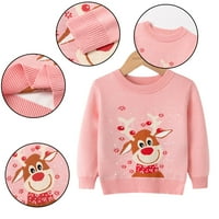 Godderr Toddler Boys Girgi Božićni džemper za djecu Dječji zimski pulover džemper jaknu za 1-6y jesen