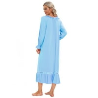 VALCATCH ženski sudski sid noćni nosač s dugim rukavima suknja za spavanje labavo udobne pidžame
