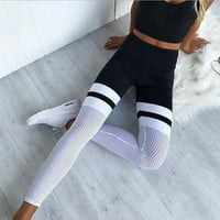 EFSTEB ženske joge hlače Sportske hlače za žene modne mrežice prozračne spajanje duge sportske tajice