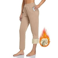 Olyvenn ponude ženske obloge Dukseri zima topli atletik jogger flece hlače trendy srušite ležerne hlače