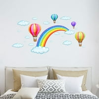 TianLupersonality Rainbow Cloud Hot Air Balloon Zidna naljepnica Novi dnevni boravak Spavaća soba Dekoracija