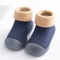 Topli plemen za baby papučice gumene čarape Boys Sole Girls Solidačke čarape Toddler Cipele Djeca Mekane