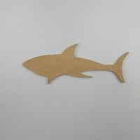 9 morski pas, nedovršeni umjetnički oblik drveta drvenim izrezima za obnarenje, 1- debljina