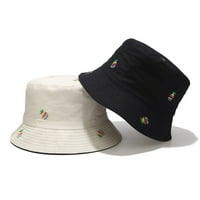 Unizno sunčano hat ljeto plaže hat hat na obje strane kapa ribara ravna kapka kašika šešira crna
