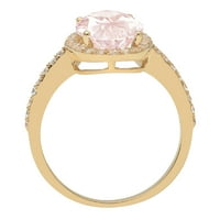 4.85ct ovalni rez ružičasti simulirani dijamant 18k žuti zlatni godišnjički angažman prsten veličine