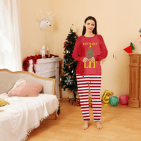 Božićne pidžame za obiteljske klasične setove za spavanje crtane pidžame za teen i odrasle i pse