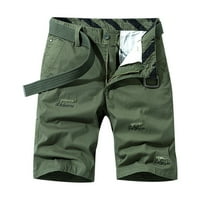 Muxika Plus Size Teretne kratke hlače za muške ležerne pure opušteni fit dugme sa zatvaračem Multi-džepni