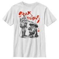 Dječački ratovi zvijezda: vizije anime droids grafički tee bijeli veliki