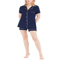 Colisha Women Mini domaća kućna odjeća Pajamas set Comfy Solid Color noćne odjeće Ležerne PJS