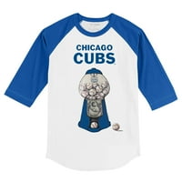 Toddler Tiny Turpap White Royal Chicago Cubs Gumball Machine 3 4 rukava Raglan majica