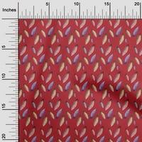 Onuone poliester Lycra crveni tkaninski perjanski perje šivaći materijal za ispis tkanina sa dvorištem