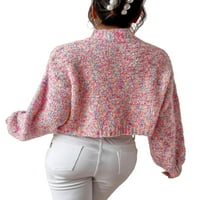 Ženski džemperi Ležerni postolje ovratnici Puloveri Multicolor S
