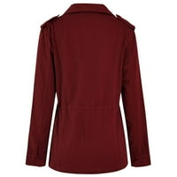 Ženski zimski kaputi dugi rukav majica Otvori prednji labavi odjeća za bluze s bluzama na vrhu zatvarača
