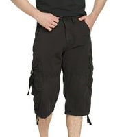 Kratke hlače za velike i visoke muške povremene čiste boje na otvorenom Pocket plaža Radna pantalona