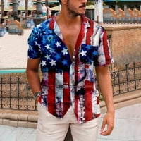 FOPP prodavač Nova američka dan neovisnosti Majica kratkih rukava tiskana muške ležerne plaže Top ljetni