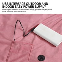 Električno grijanje pokrivač USB grijani električni tepih Nosivi topli deka za kućne obloge za zimsku