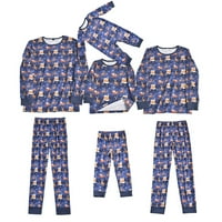 Lenago božićne pidžame za porodični roditelj-dijete topli božićni set tiskani kućni nošenje pidžama