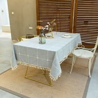 Vezeni karirani stolnjak pamuk pamuk platneni bore bez izblijedenja stola za poklopac za kuhinju Braning