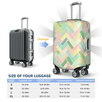 Poliesterski elastični poklopac prtljage, ružičasta pastel zigzag uzorak za prašinu zaštitni za zaštitni kofer
