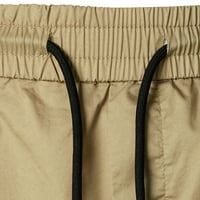 Muške sportske hlače Pocket Formarne hlače Mladi Midrični struk Kombinezone pantalone Khaki 33