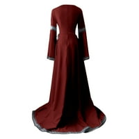 Dugi rukav haljina vruća prodaja Halloween Women Cosplay kostimi Gothic Retro dugih rukava za tisak