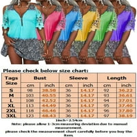 Avamo T-majice Shift haljina za žene Zip Up V izrez Ljetne haljine čipke Crochet Color Contrast Slatka