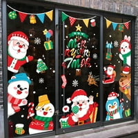 Sretan datum Božićni prozor Clings Veliki božićni prozor za cvjetne naljepnice Dvostrani božićni snježni