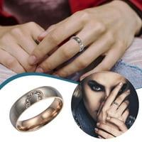 Prsten nakit Ženski jednostavni titanijum čelični prsten ženski prstenski crtani crtić slatki nakit