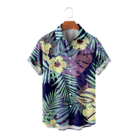 Cvjetna šarena plaža Majica za printu Muškarci Muška majica kratkih rukava Top Beach Odjeća za plažu,