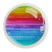 Ownta gumb sa vijcima set za kuhinjske ormare Komore za crtanje vuče ručke za kućne dekore Rainbow pruge