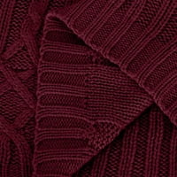 Ženski kabel dugih rukava Pleteni pulover Dukseri Turtleneck Solid Boja Ležerne prilike Basic Jesen