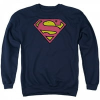 Superman logo Muška plava Crewneck Dukserica-mala