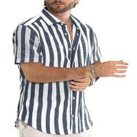 NOLLA MUŠKE Ljetne košulje rever na vrhu kratkih rukava majica MENS Hawaiian bluzu dugme dolje majica