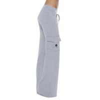 Teretne hlače Žene elastične duksere visokog struka Žene Stretchy mekane udobne široke joge joge sa