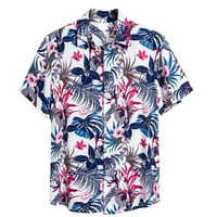 Ljetni vrhovi za muškarce Havajski tiskovina rever kratkih rukava Casual Ljeto Izlazak iz bluze na plaži