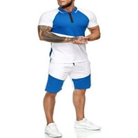 Muški kratki setovi odjeću za ljetno trenerke kratki rukav i kratke hlače postavljeni povremeni sportski