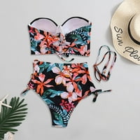 Ženska plivanje kostim podstavljeni kupaći kostim Monokini Push Up Bikini setovi kupaći kostimi, crni